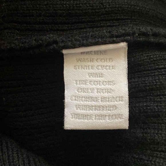 Charter Club knit Cardigan Womens XL Black Gold buttons shawl collar Luxury - Picture 10 of 12